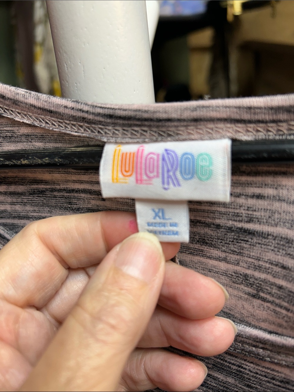 LuLaRoe Heathered Gray Maxi Dress with Pocket Size XL - Picture 3 of 4